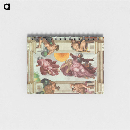 The Creation of the Sun and the Moon - ミケランジェロ ブオナローティ Memo.
