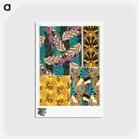 アートポストカード-Butterflies Pattern
 - パピヨン Postcard.