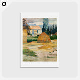 アートポストカード-Landscape near Arles - ポール ゴーギャン Postcard.