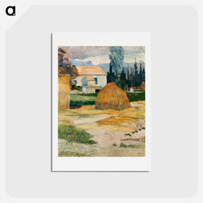 アートポストカード-Landscape near Arles - ポール ゴーギャン Postcard.