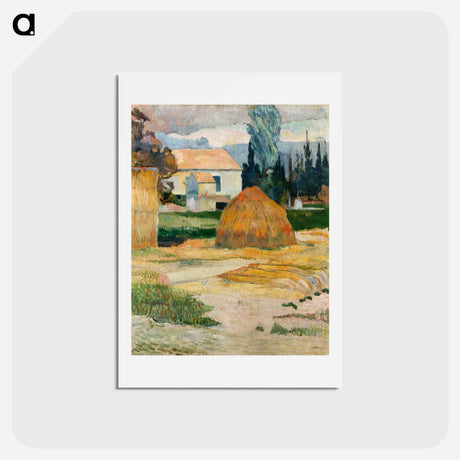 アートポストカード-Landscape near Arles - ポール ゴーギャン Postcard.