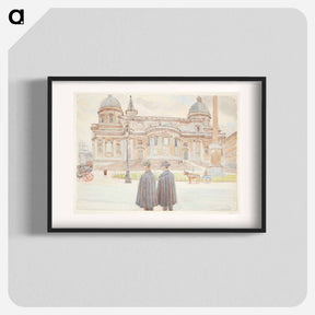 アートポスター-Two Carabinieri outside Santa Maria Maggiore
 - ピーター ハンセン Poster.
