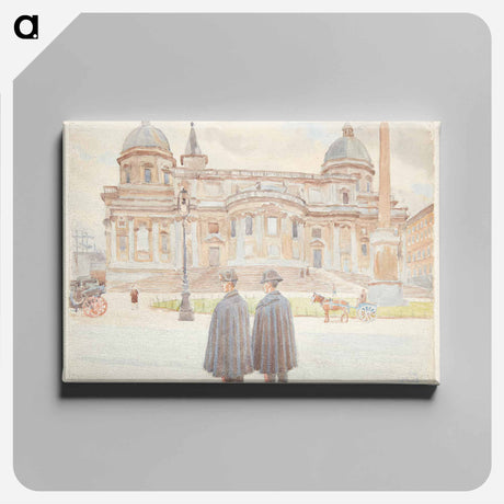 アートパネル-Two Carabinieri outside Santa Maria Maggiore
 - ピーター ハンセン Canvas.