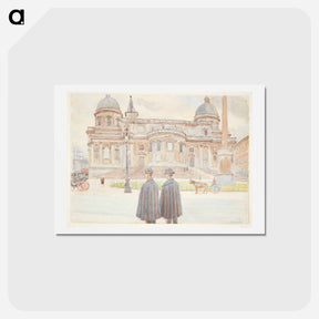 アートポストカード-Two Carabinieri outside Santa Maria Maggiore
 - ピーター ハンセン Postcard.