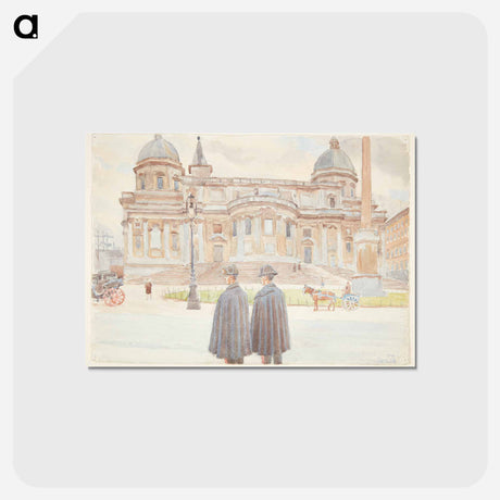 アートポストカード-Two Carabinieri outside Santa Maria Maggiore
 - ピーター ハンセン Postcard.