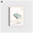アートメモ帳-White-naped Crane and New Years Fern
 - 鳥類図鑑 Memo.
