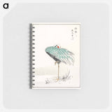 アートメモ帳-White-naped Crane and New Years Fern
 - 鳥類図鑑 Memo.