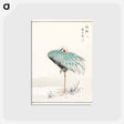 アートポストカード-White-naped Crane and New Years Fern
 - 鳥類図鑑 Postcard.