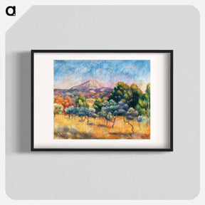 アートポスター-Montagne Sainte-Victoire (Paysage) - ピエール オーギュスト ルノワール Poster.