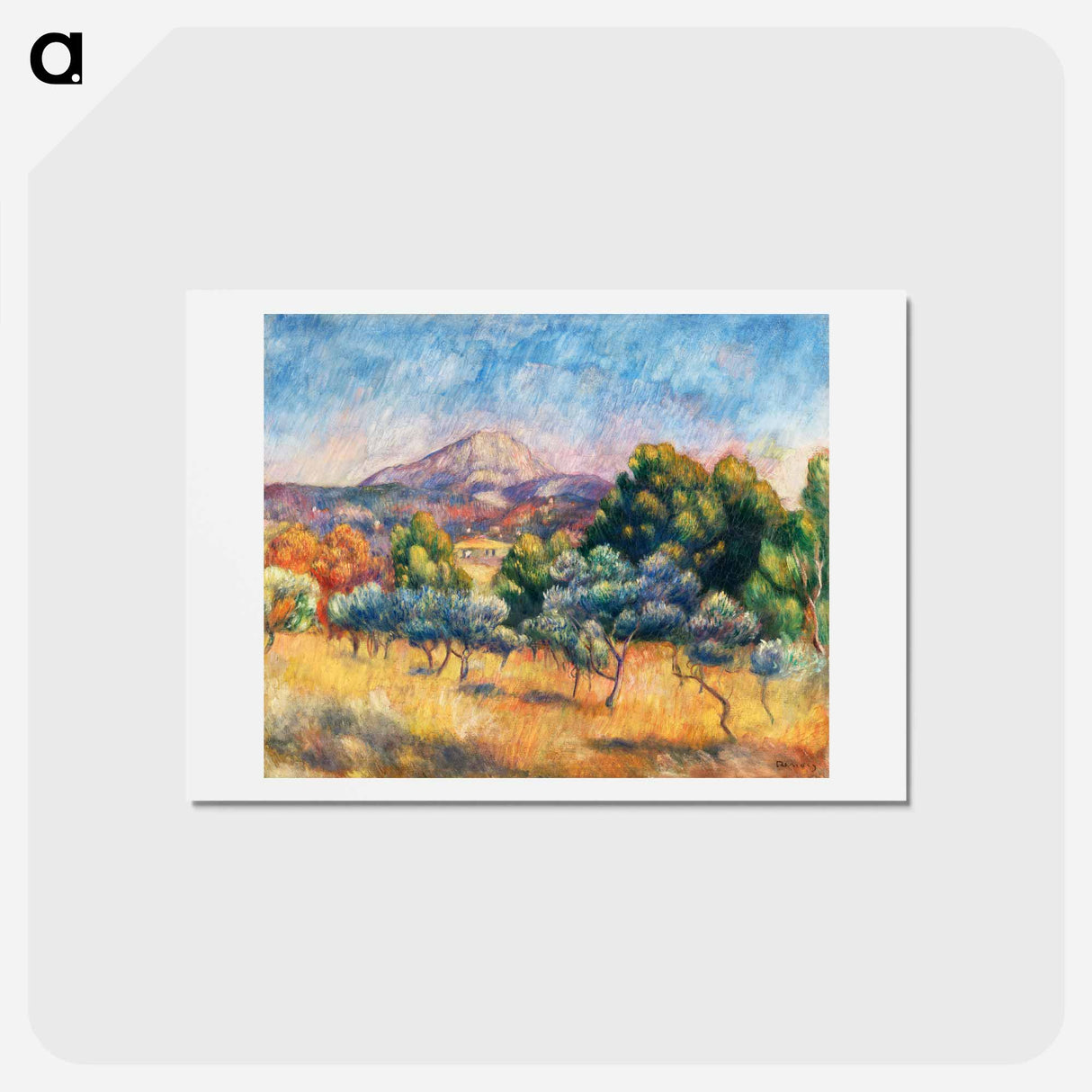 アートポストカード-Montagne Sainte-Victoire (Paysage) - ピエール オーギュスト ルノワール Postcard.