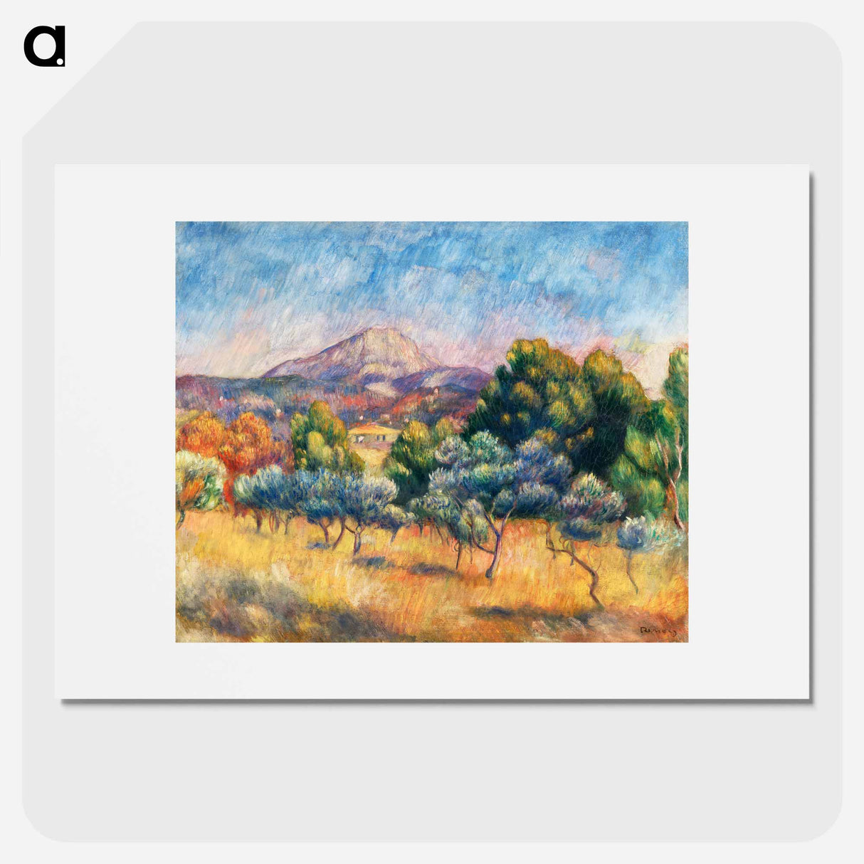 Montagne Sainte-Victoire (Paysage) - ピエール オーギュスト ルノワール Poster.