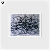 アートポストカード-Gray Tree - ピエト モンドリアン Postcard.