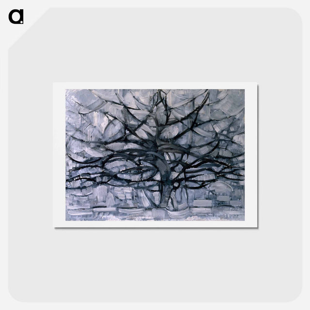 アートポストカード-Gray Tree - ピエト モンドリアン Postcard.