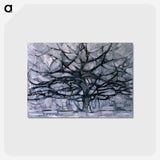 アートポストカード-Gray Tree - ピエト モンドリアン Postcard.