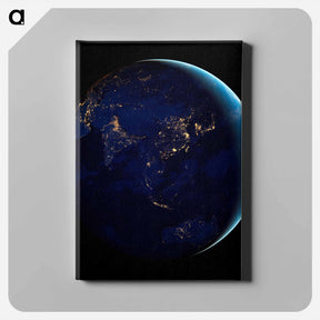 アートパネル-Asia and Australia at Night
 - 地球 Canvas.