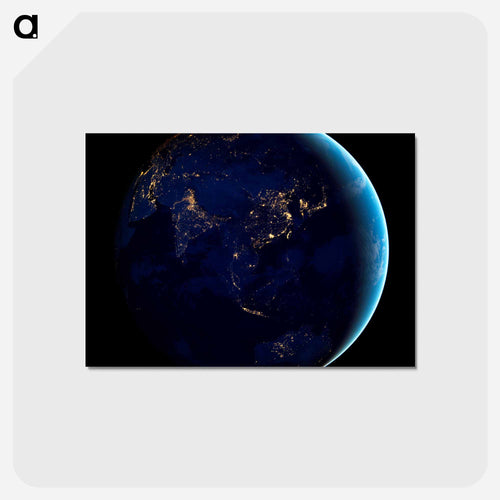 Asia and Australia at Night
 - Earth Postcard.
