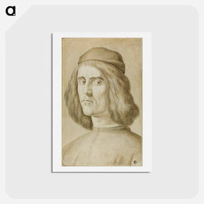 アートポストカード-Portrait Bust of a Young Man - サンドロ ボッティチェッリ Postcard.