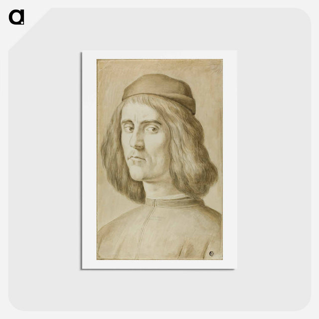 アートポストカード-Portrait Bust of a Young Man - サンドロ ボッティチェッリ Postcard.