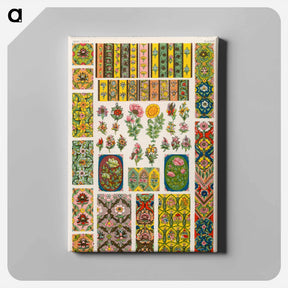 アートパネル-Grammar of Ornament Pattern Illustration
 - 装飾の文法 Canvas.