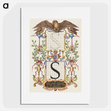 アートポスター-Guide for Constructing the Letter S
 - 書道のお手本 Poster.