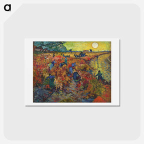 アートポストカード-The Red Vineyard - フィンセント ファン ゴッホ Postcard.