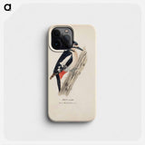 Great spotted woodpecker, female - Wilhelm von Wright Phone Case.