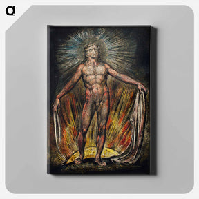 アートパネル-The robe of the promise illustration from Milton: a Poem, To Justify the Ways of God to Men - ウィリアム ブレイク Canvas.