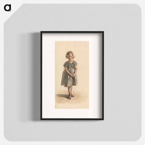 アートポスター-Young Girl Standing Barefoot - ウィリアム ヘンリー ハント Poster.