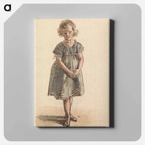 アートパネル-Young Girl Standing Barefoot - ウィリアム ヘンリー ハント Canvas.