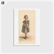 アートポストカード-Young Girl Standing Barefoot - ウィリアム ヘンリー ハント Postcard.
