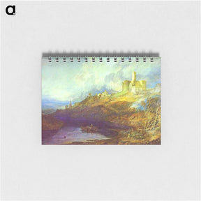 アートメモ帳-Warkworth Castle, Northumberland; Thunderstorm Approaching at Sunset - ウィリアム ターナー Memo.