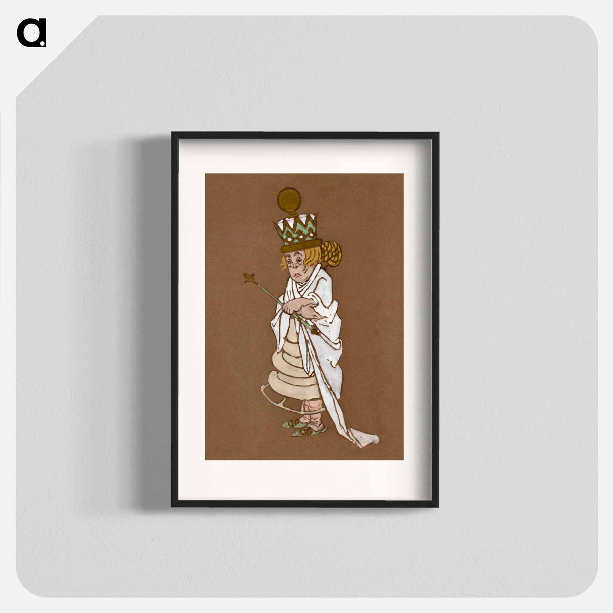 White Queen Costume Design for Alice in Wonderland - 不思議の国のアリス Poster.