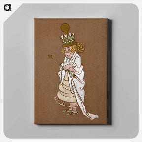 アートパネル-White Queen Costume Design for Alice in Wonderland - 不思議の国のアリス Canvas.