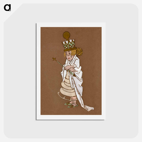 White Queen Costume Design for Alice in Wonderland - 不思議の国のアリス Postcard.