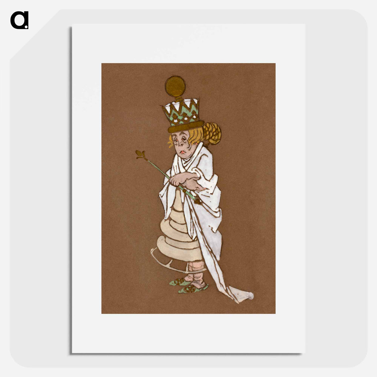 White Queen Costume Design for Alice in Wonderland - Alice in Wonderland Poster.