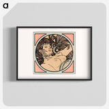 アートポスター-Stained glass window for the facade of the Fouquet boutique - アルフォンス ミュシャ Poster.
