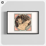 Stained glass window for the facade of the Fouquet boutique - アルフォンス ミュシャ Poster.