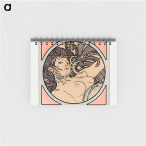アートメモ帳-Stained glass window for the facade of the Fouquet boutique - アルフォンス ミュシャ Memo.