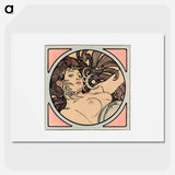 Stained glass window for the facade of the Fouquet boutique - アルフォンス ミュシャ Poster.