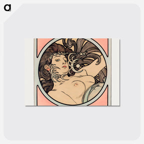 アートポストカード-Stained glass window for the facade of the Fouquet boutique - アルフォンス ミュシャ Postcard.
