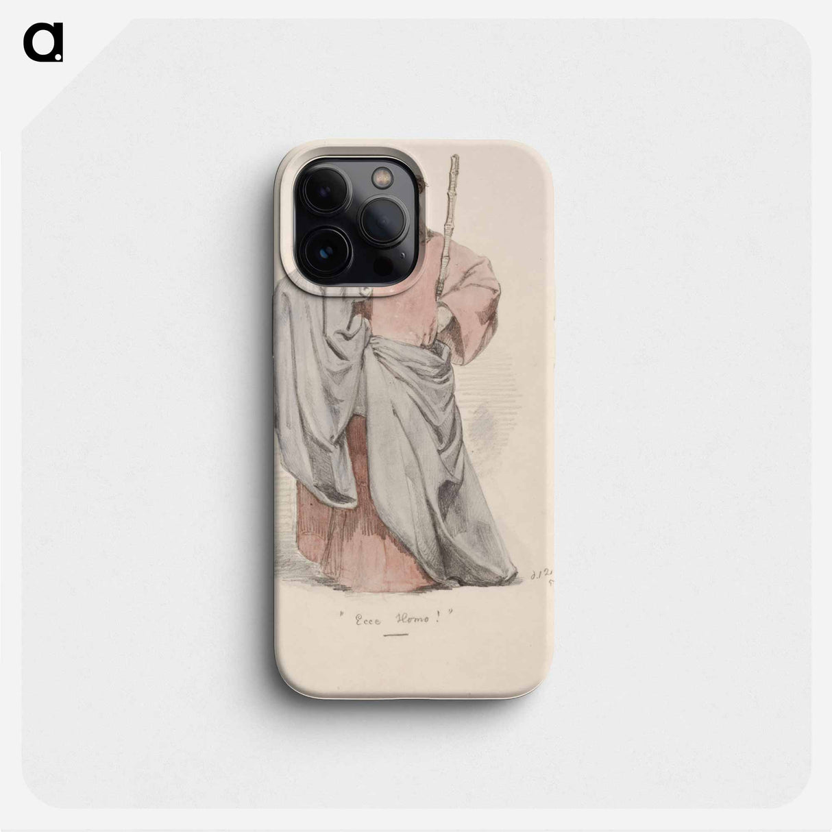 Ecce homo. kristus orjantappurakruunu päässä puettuna punaiseen pukuun ja siniseen viittaan. - アンダース エクマン Phone Case.
