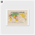 アートポストカード-Up-to-date map of the world war - アンティーク地図 Postcard.