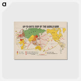 アートポストカード-Up-to-date map of the world war - アンティーク地図 Postcard.
