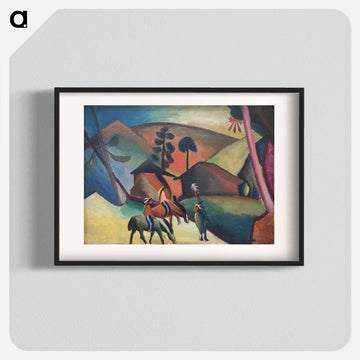 Indians on horsebacks - オーガスト マッケ Poster.