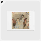 アートポストカード-The Artist's Sister, Edma, with Her Daughter, Jeanne
 - ベルト モリゾ Postcard.
