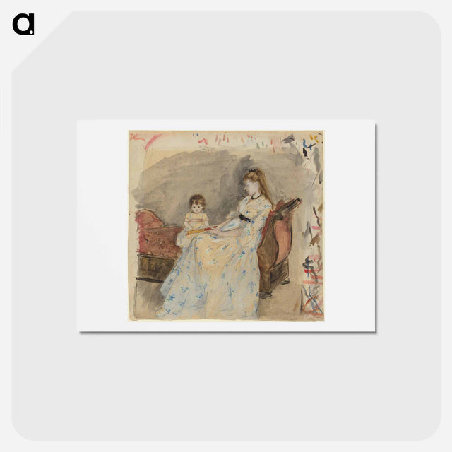 アートポストカード-The Artist's Sister, Edma, with Her Daughter, Jeanne
 - ベルト モリゾ Postcard.