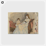 アートポストカード-The Artist's Sister, Edma, with Her Daughter, Jeanne
 - ベルト モリゾ Postcard.