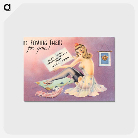 アートポストカード-I'm saving them for you!
 - ボストン公共図書館 Postcard.