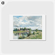 アートポストカード-The River Oise near Pontoise - カミーユ ピサロ Postcard.