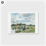 アートポストカード-The River Oise near Pontoise - カミーユ ピサロ Postcard.